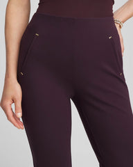 Chico's Juliet Slim Trim Detail Ankle Pants NIGHT BLOOM