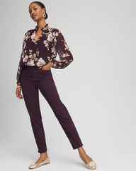 Chico's Brigitte™ Slim Pull-On Ankle Pants NIGHT BLOOM