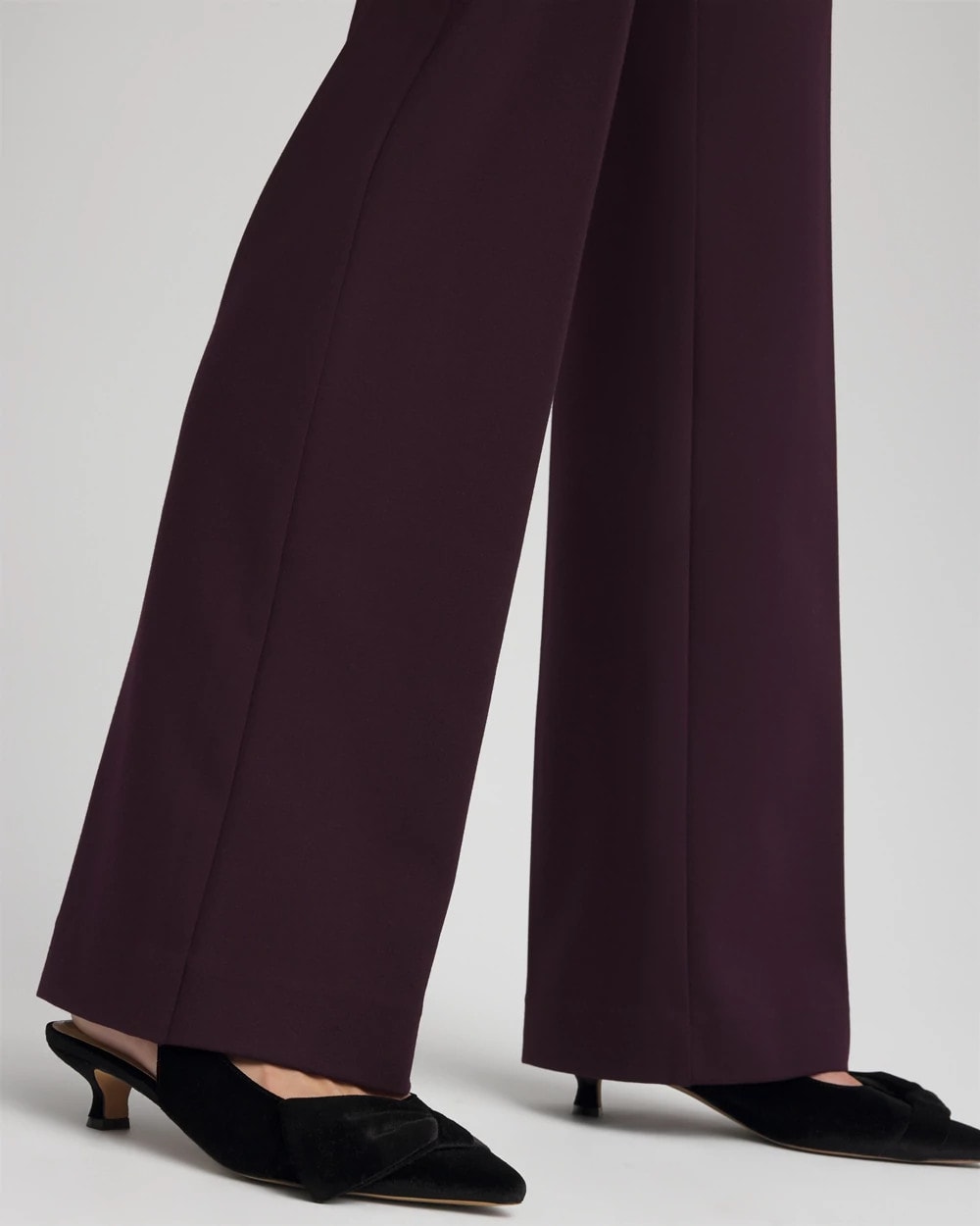 Chico's Emme Wide-Leg Trouser Ponte Pants NIGHT BLOOM
