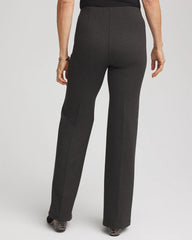 Chico's Juliet Wide Full-Length Ponte Pants GRAPHITE HEATHER GRAY