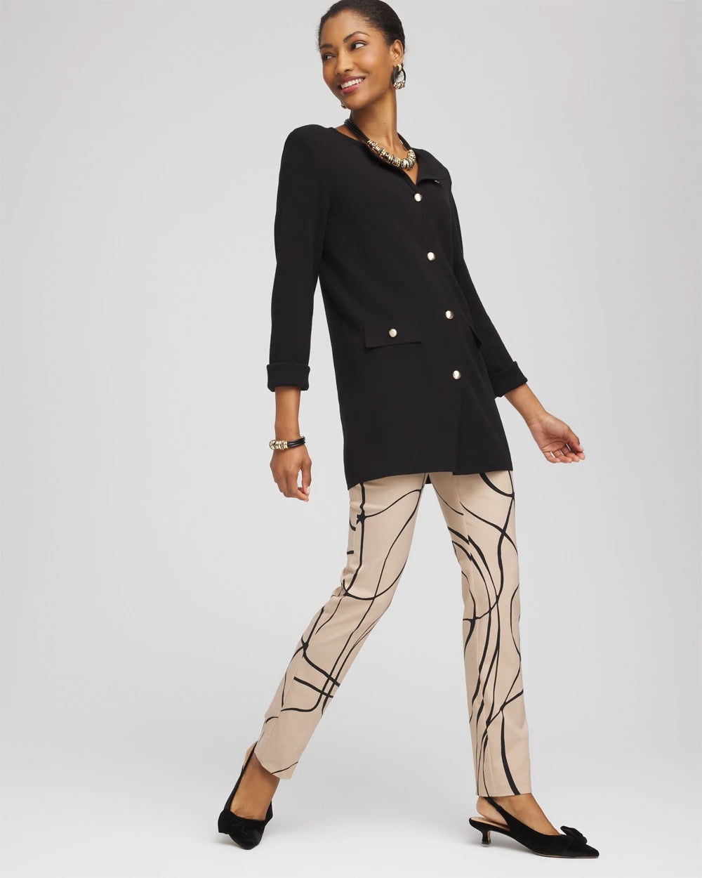 Chico's Brigitte™ Golden Leaf Slim Full-Length Pants CHAMPAGNE FIZZ
