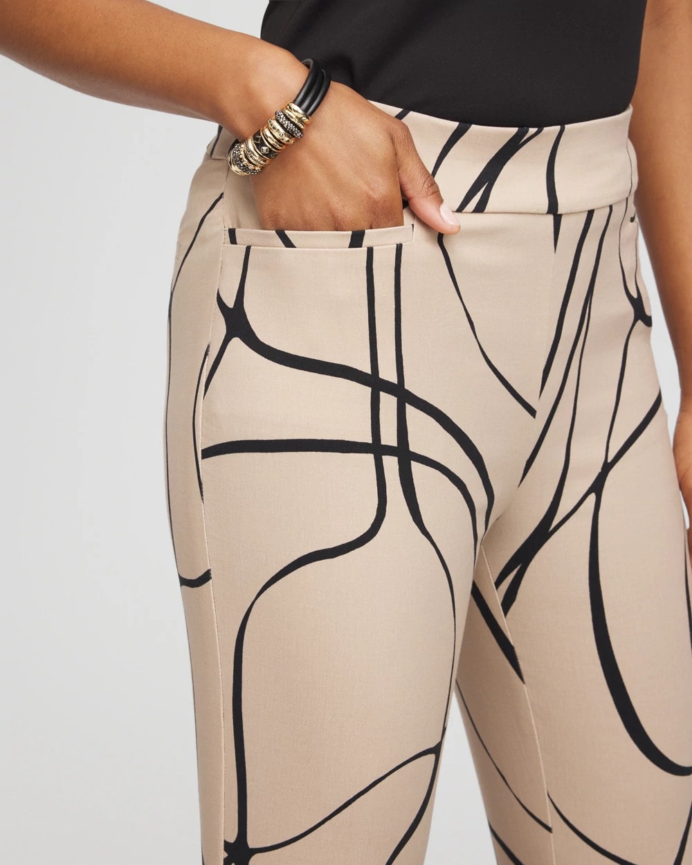 Chico's Brigitte™ Golden Leaf Slim Full-Length Pants CHAMPAGNE FIZZ