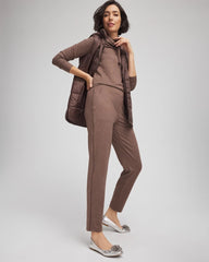 Chico's Zenergy® Cloud Satin Trim Pants WALNUT