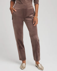 Chico's Zenergy® Velour Tapered Ankle Pants WALNUT