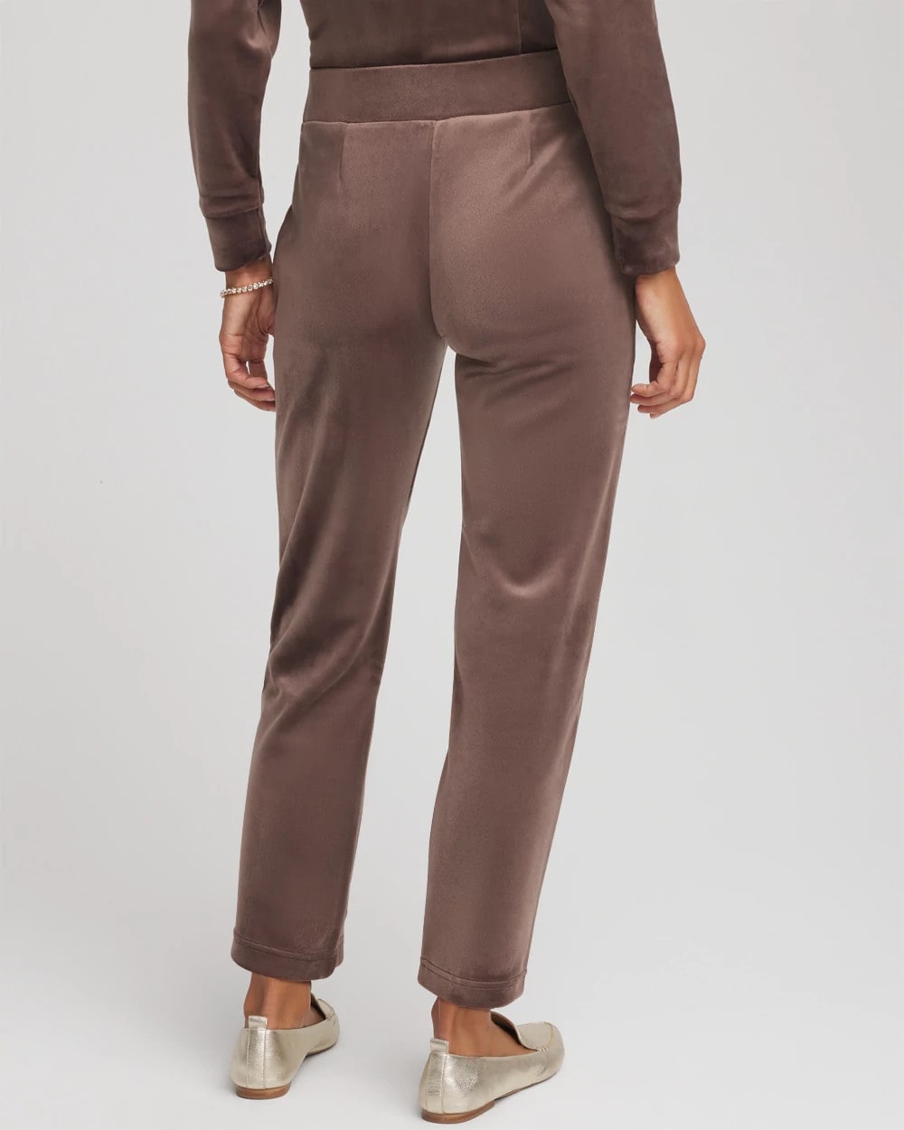 Chico's Zenergy® Velour Tapered Ankle Pants WALNUT
