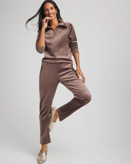 Chico's Zenergy® Velour Tapered Ankle Pants WALNUT