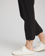 Chico's Zenergy® UPF Rib Mix Cropped Pants BLACK