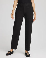 Chico's Bi-Stretch Straight Ankle Pants BLACK