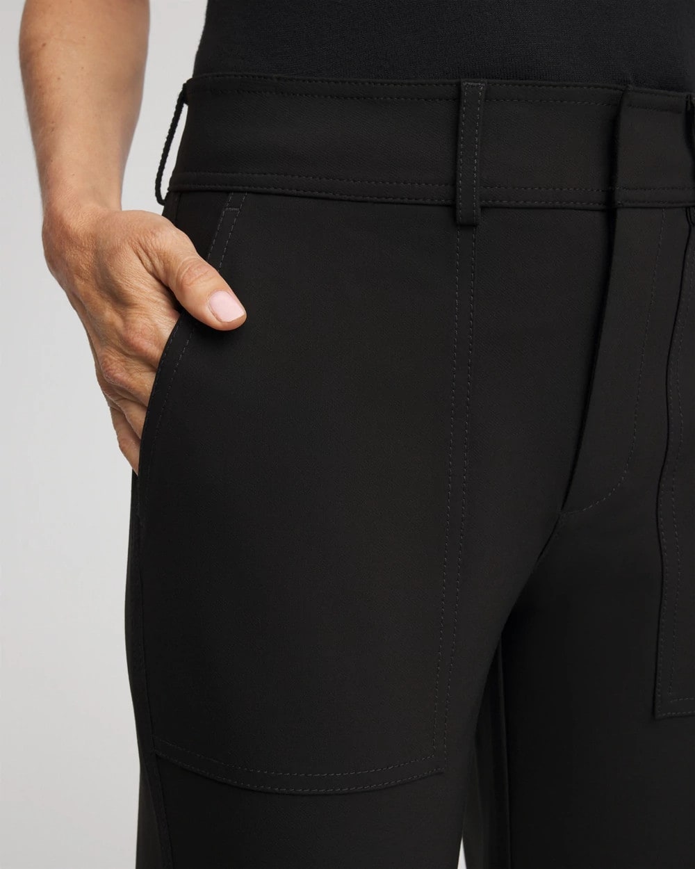Chico's Bi-Stretch Straight Ankle Pants BLACK