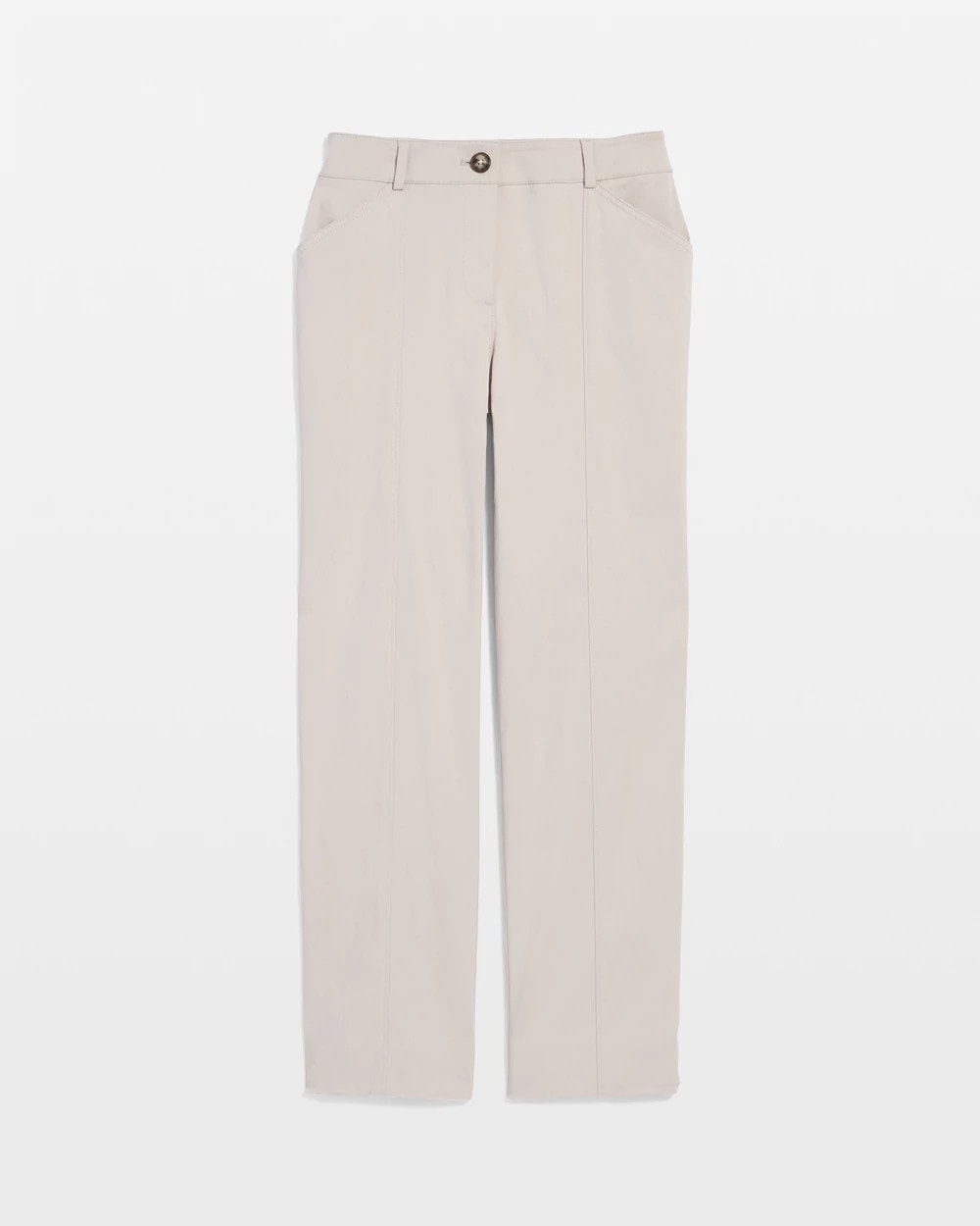 Chico's Emme Straight Ankle Pants SMOKEY TAUPE