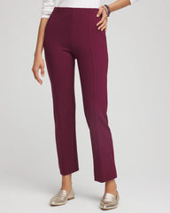 Chico's Juliet Straight Ankle Pants DEEP CHIANTI