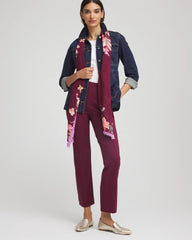 Chico's Juliet Straight Ankle Pants DEEP CHIANTI