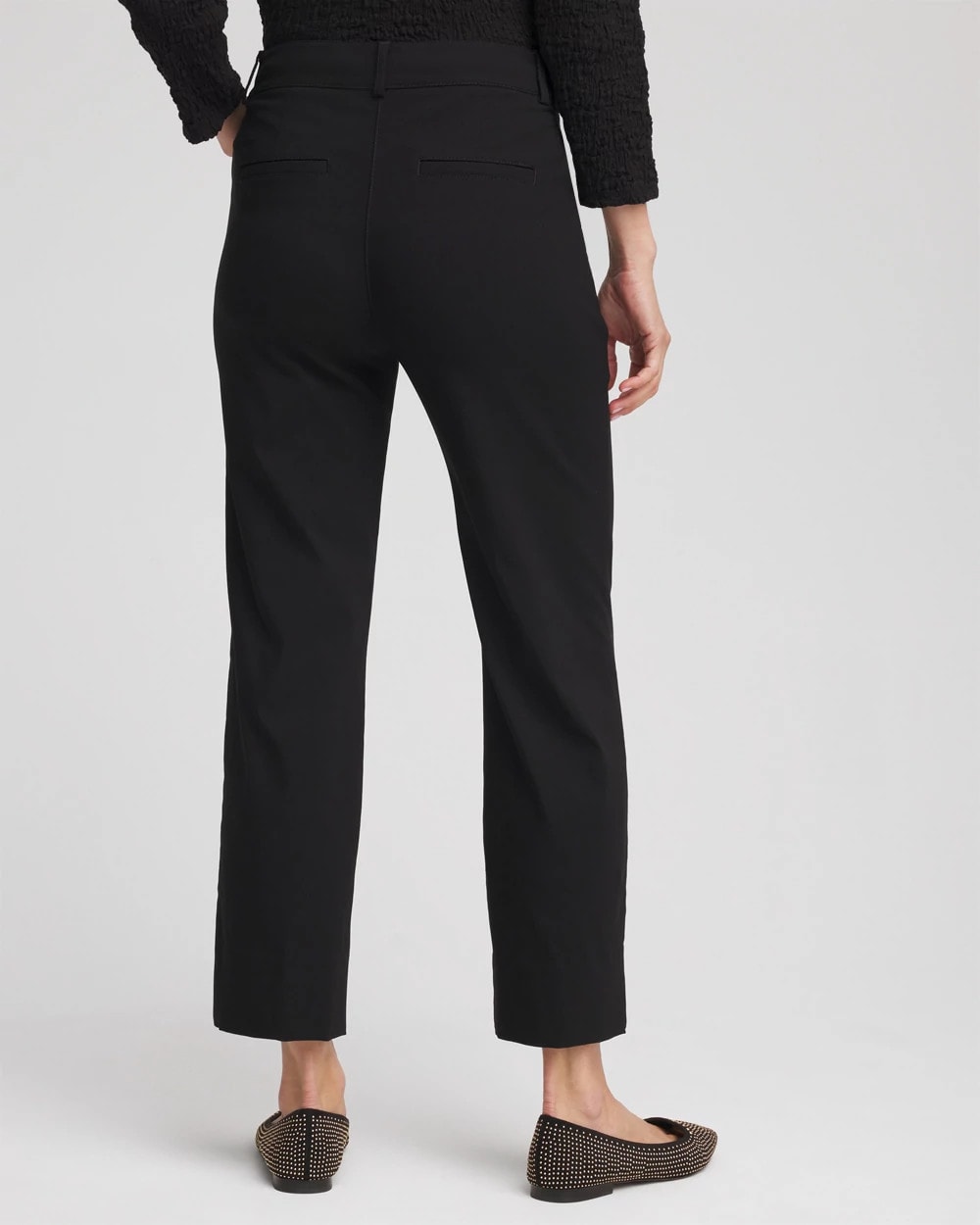 Chico's Emme Straight Ankle Pants BLACK