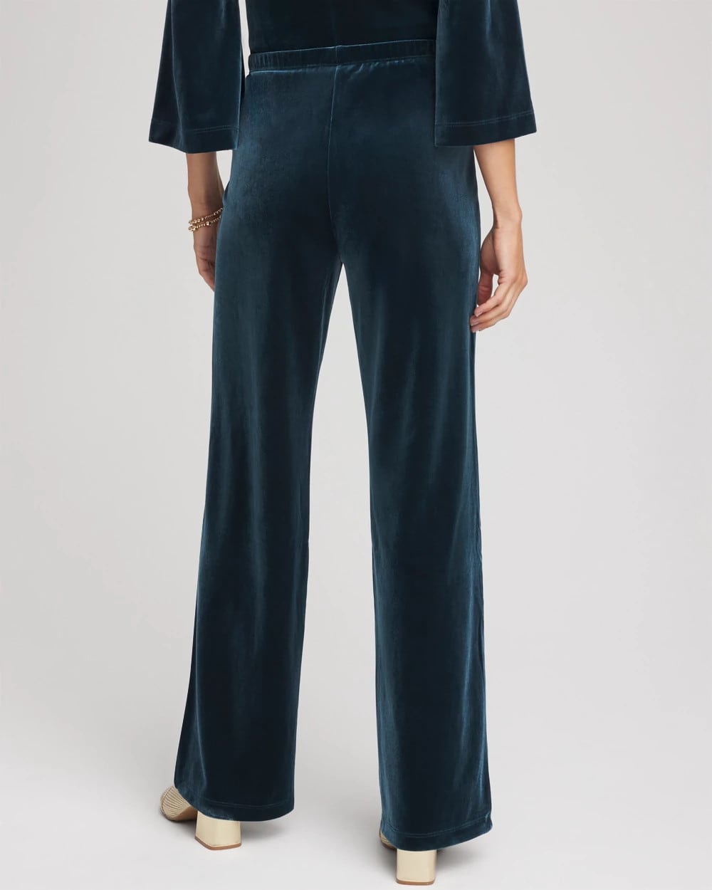Chico's Travelers™ Velvet No Tummy Pants TEAL SHADOW