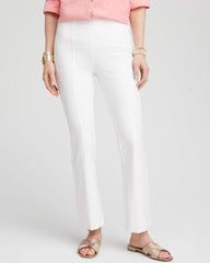 Chico's Lightweight Juliet Flared Ankle Pants ALABASTER