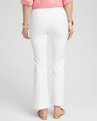 Chico's Lightweight Juliet Flared Ankle Pants ALABASTER