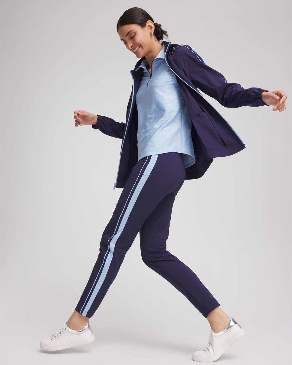 Chico's Zenergy® UPF Piped Ankle Pants PASSPORT BLUE