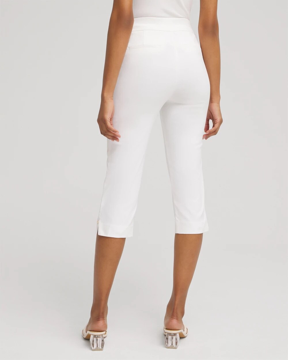 Chico's Brigitte™ Pull-On Rivet Slim Capris ALABASTER