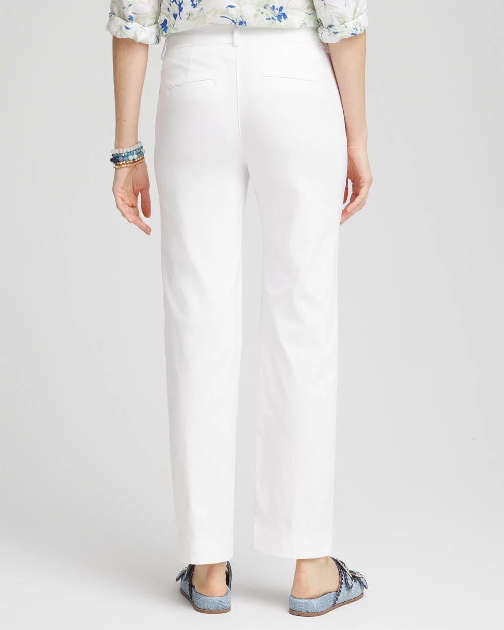 Chico's Emme Straight Ankle Pants ALABASTER