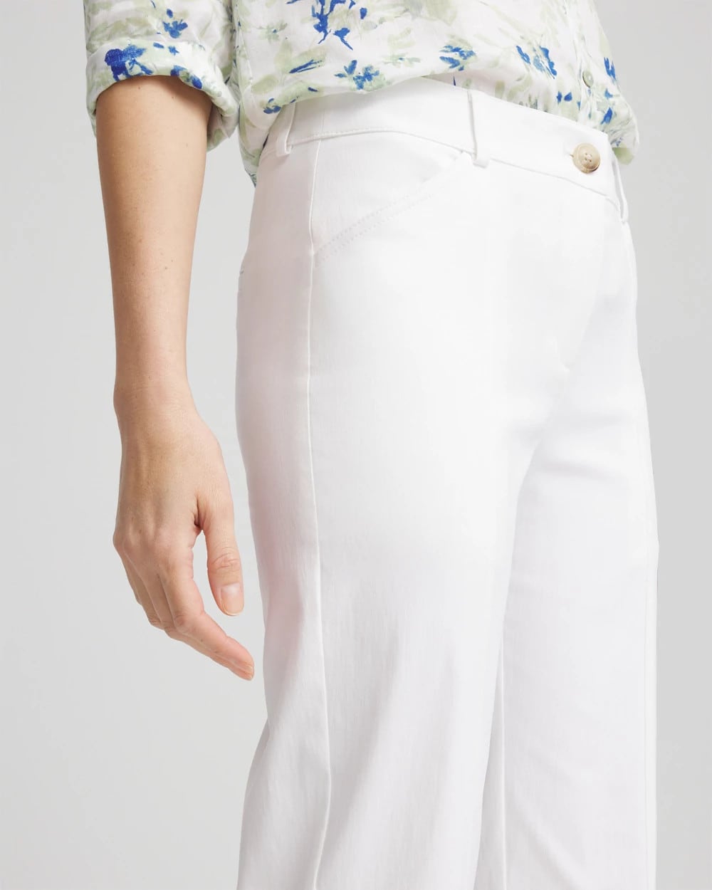 Chico's Emme Straight Ankle Pants ALABASTER