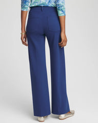 Chico's Five-Pocket Wide-Leg Ponte Pants DUSKY BLUE