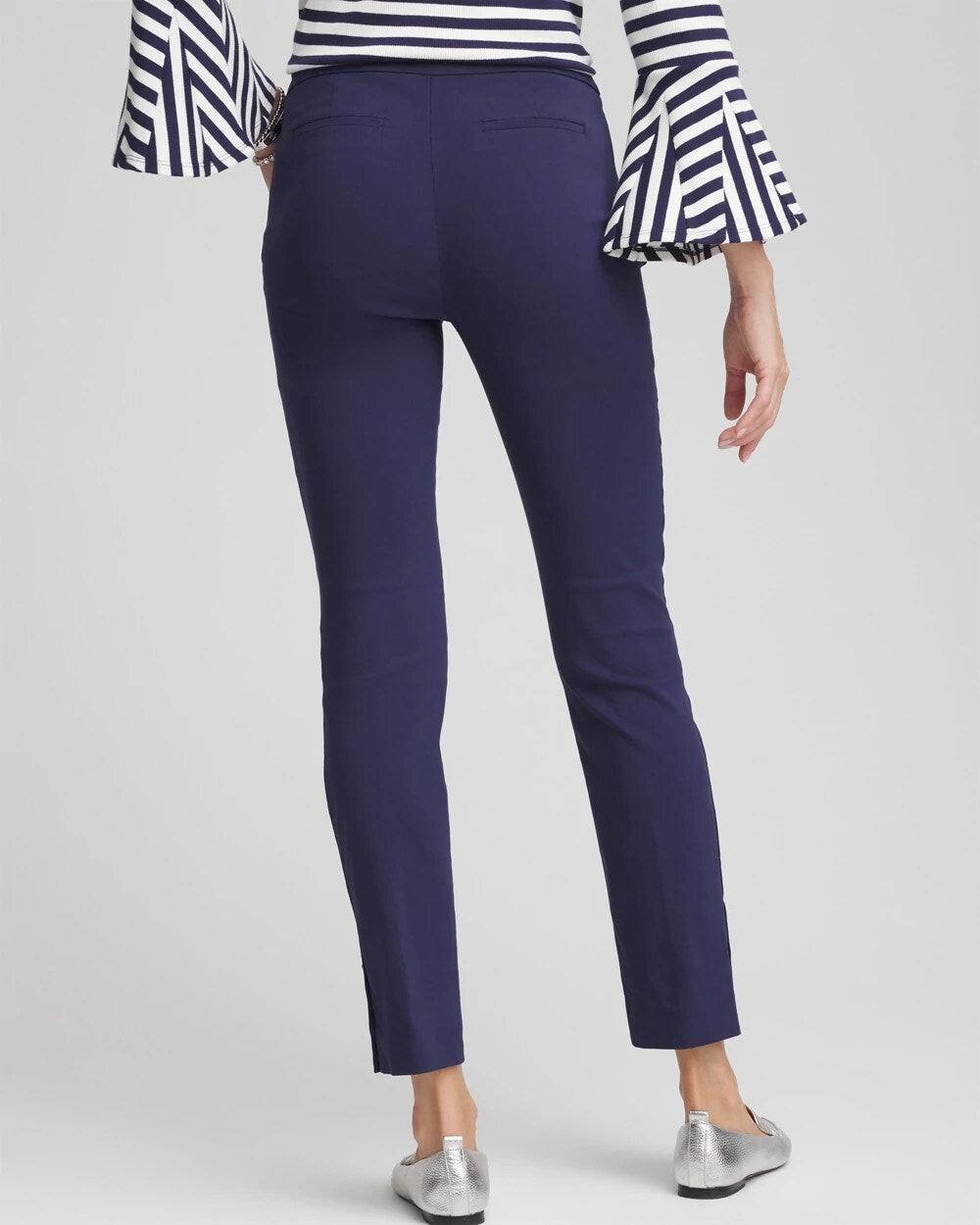 Chico's Brigitte™ Pull-On Slim Rivet Ankle Pants PASSPORT BLUE