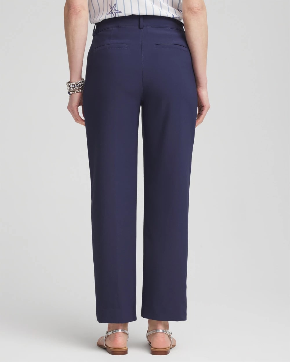 Chico's Fly Front Ankle Pants PASSPORT BLUE