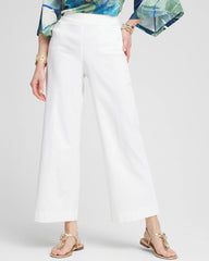 Chico's Brigitte™ Pull-On Wide Leg Cropped Pants ALABASTER
