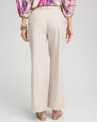 Chico's Belted Twill Utility Cropped Pants SMOKEY TAUPE