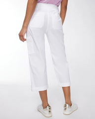 Chico's Poplin Cropped Pants ALABASTER