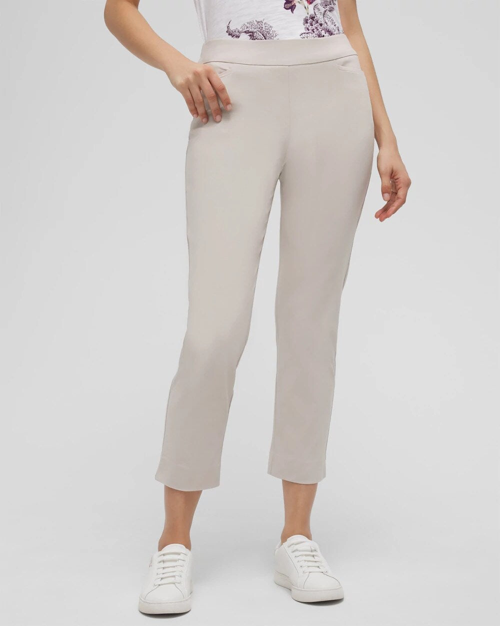 Chico's Brigitte™ Pull-On Slim Cropped Pants SMOKEY TAUPE