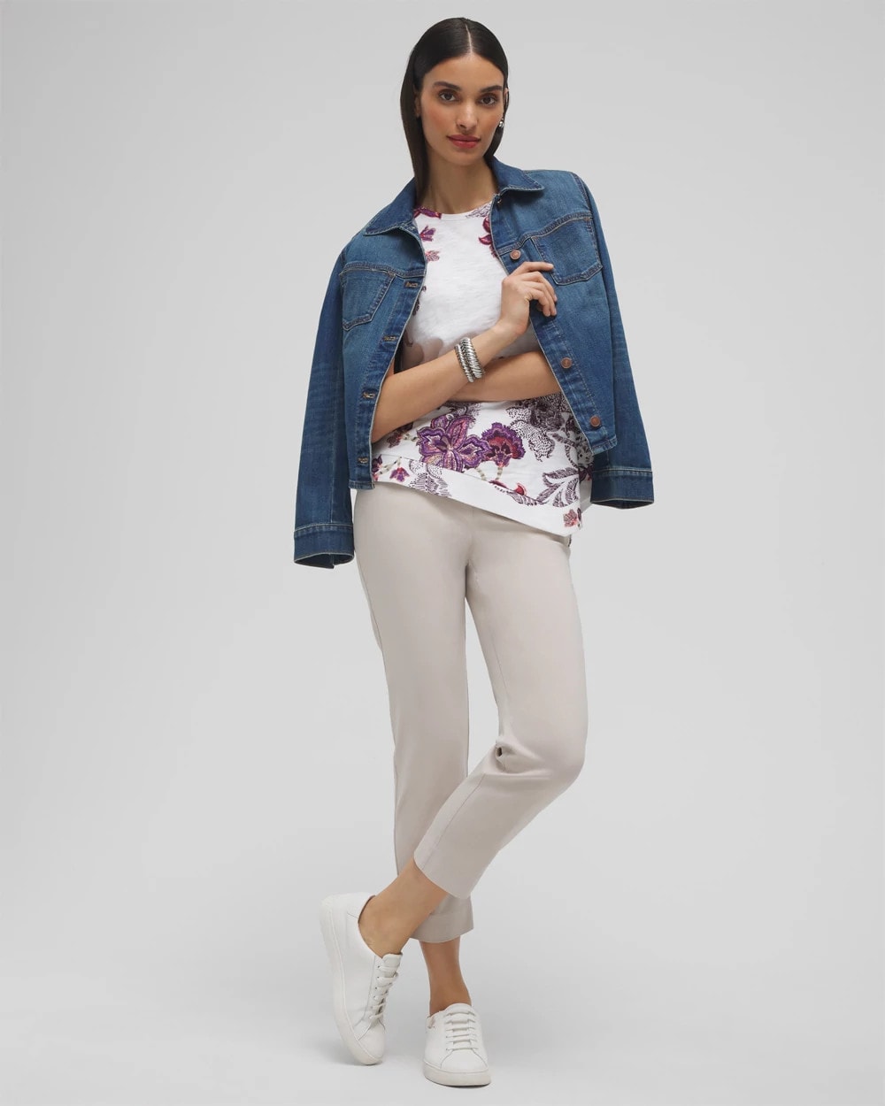 Chico's Brigitte™ Pull-On Slim Cropped Pants SMOKEY TAUPE