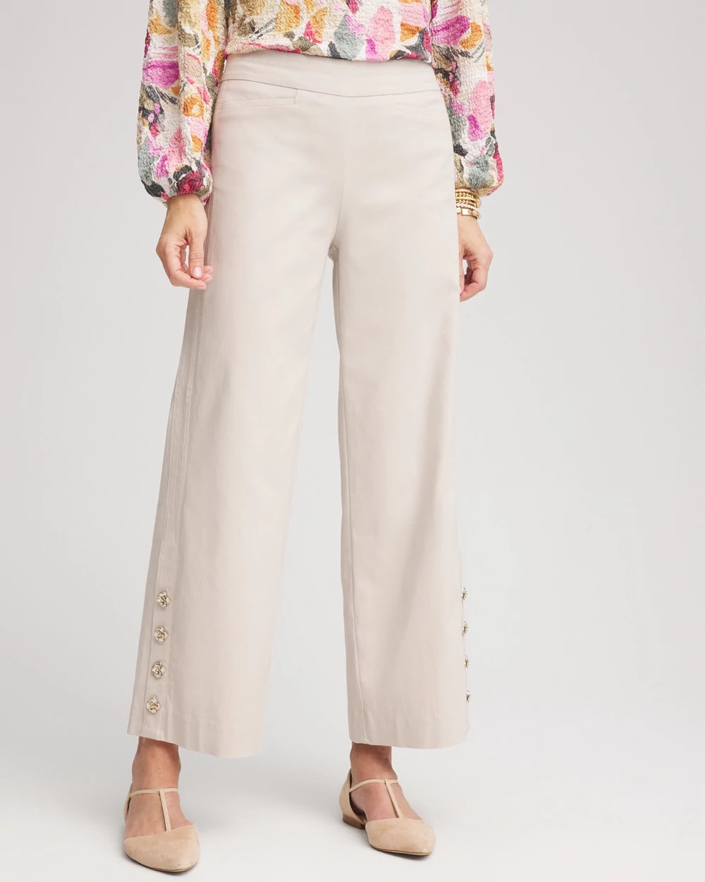 Chico's Brigitte™ Cropped Wide-Leg Pants SMOKEY TAUPE