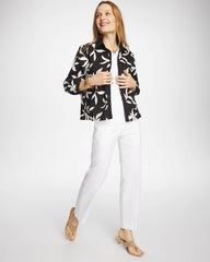 Chico's Emme Fly Front Straight Crop ALABASTER
