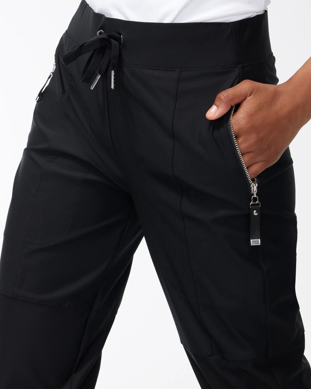 Chico's Zenergy® Seam Detail Stretch Pants BLACK