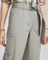Chico's Poplin Pull-On Tapered-Leg Cropped Pants MISTY SAGE