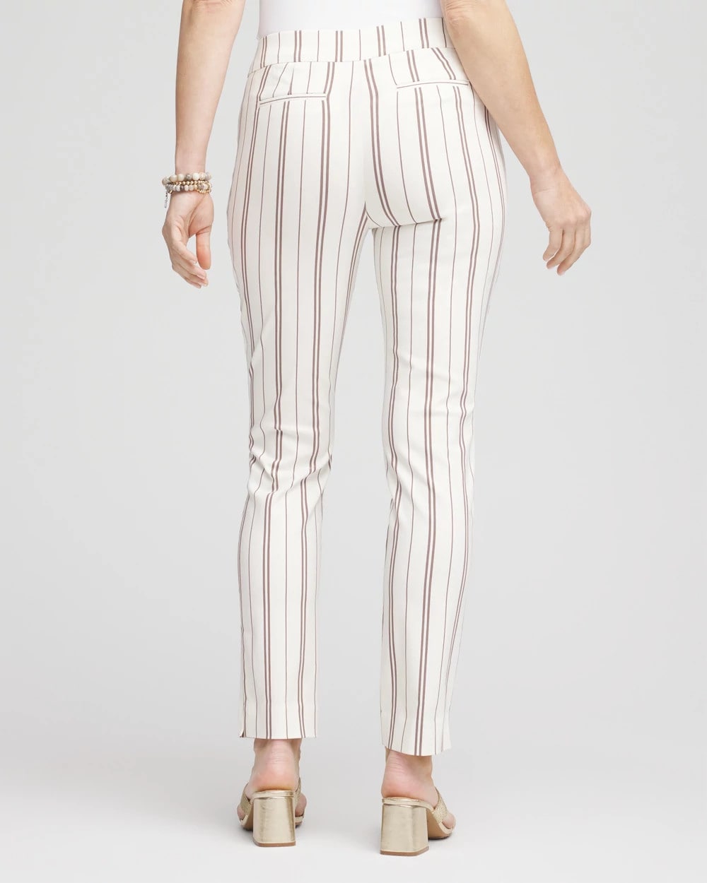 Chico's Brigitte™ Striped Ankle Pants ALABASTER