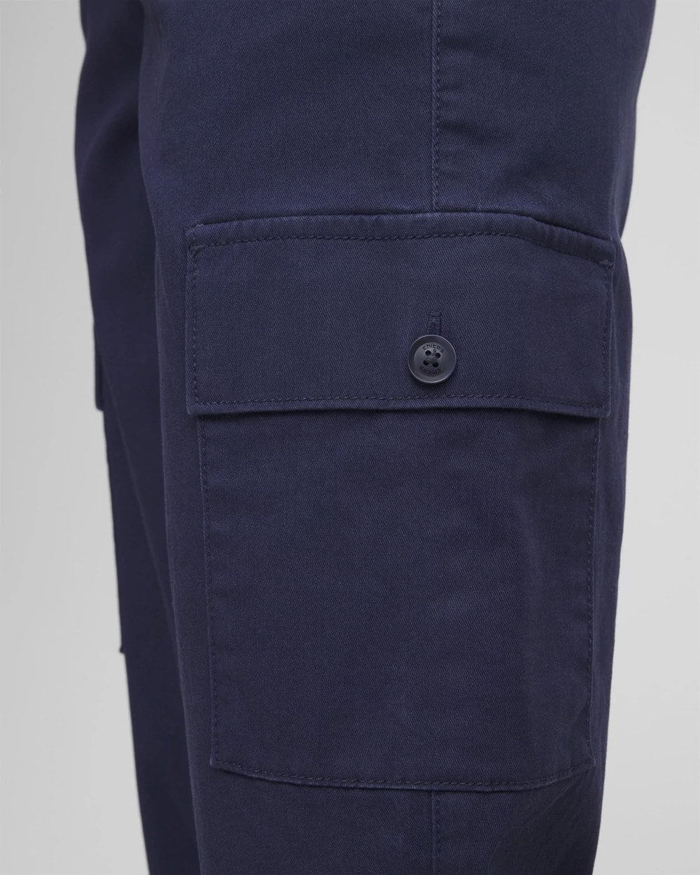 Chico's Cargo Straight Leg Cropped Pants PASSPORT BLUE