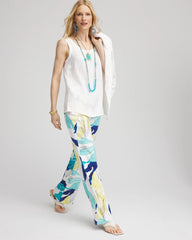 Chico's Tropical Linen Stretch Relaxed Pants ALABASTER