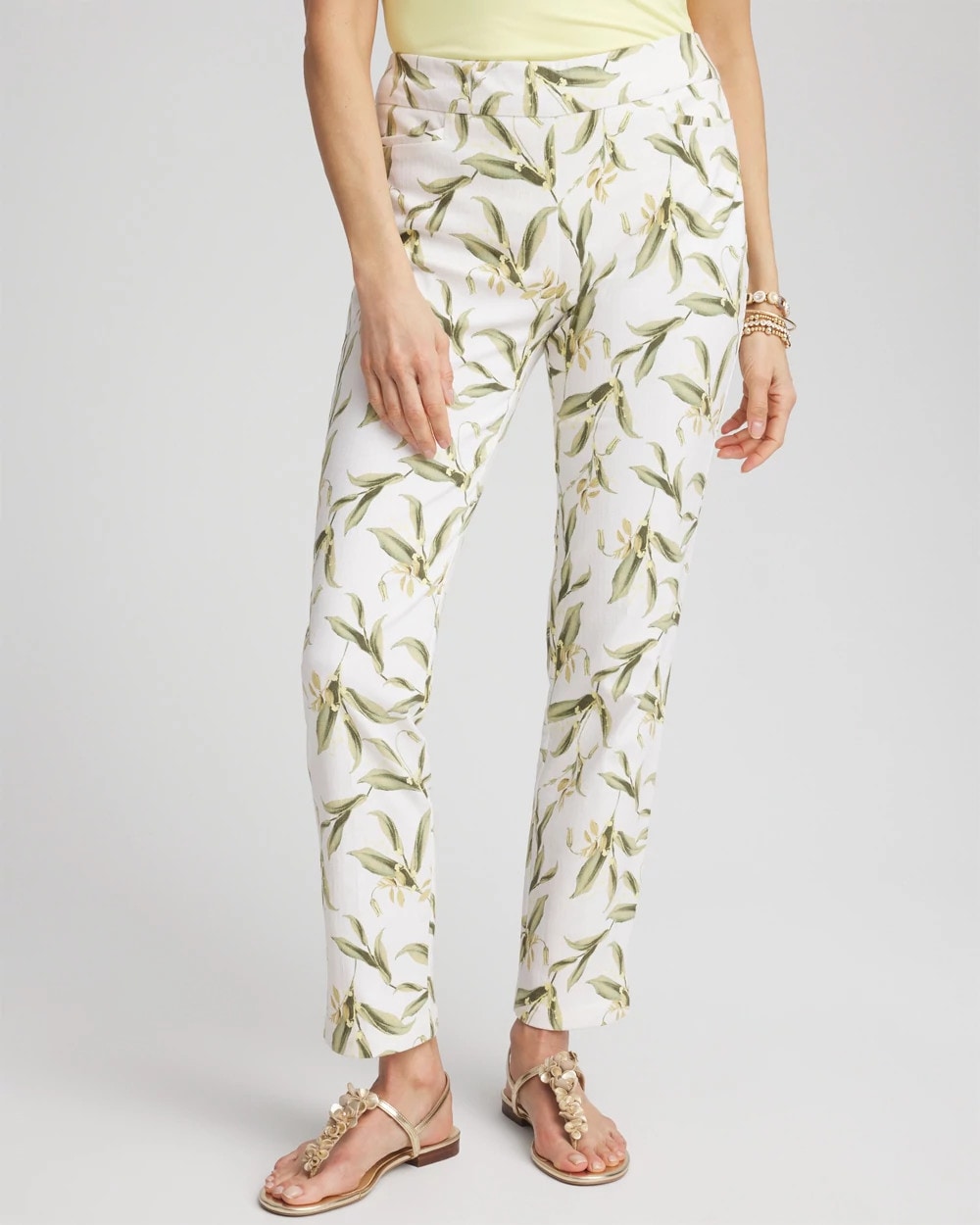 Chico's Brigitte™ Slub Slim Ankle Pants ALABASTER