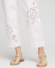Chico's Sateen Cutout Cropped Pants ALABASTER
