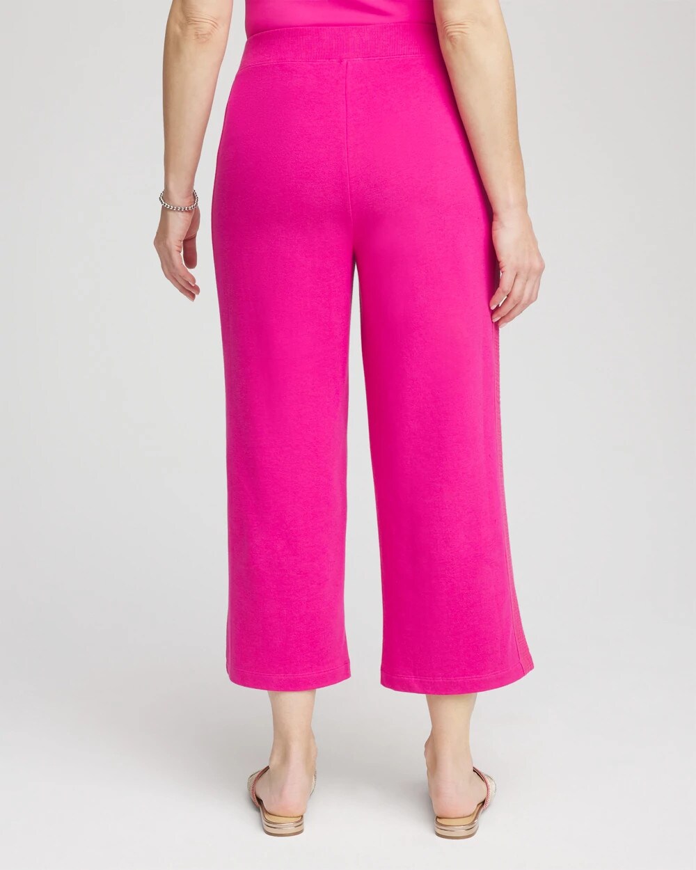 Chico's Zenergy® French Terry Gauze-Inset Cropped Pants CRUSHED BERRIES