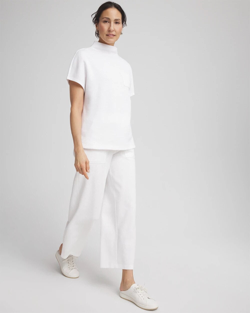 Chico's Zenergy® Beach Slub Cropped Pants ALABASTER