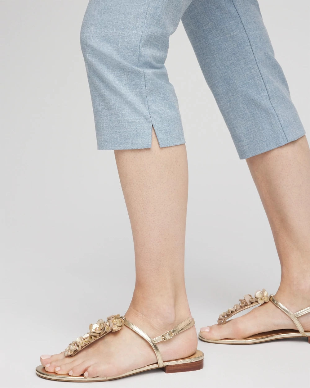 Chico's Brigitte™ Cross Dye Capri Pants BLUE PEARL
