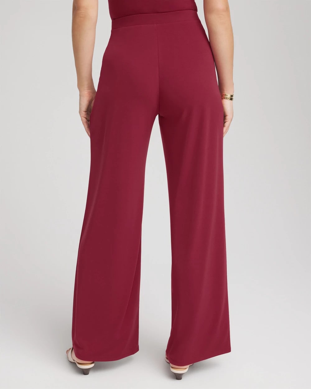 Chico's Travelers™ Knit Wide-Leg Pants RUSSET RED