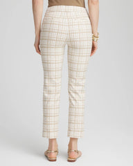 Chico's Brigitte™ Plaid Cropped Pants ALABASTER