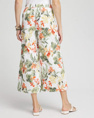 Chico's Floral Eyelet Culotte Pants ALABASTER