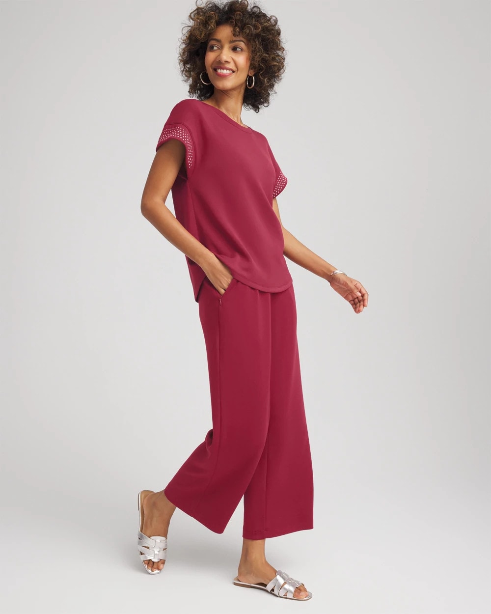 Chico's Zenergy® Cropped Pants RUSSET RED