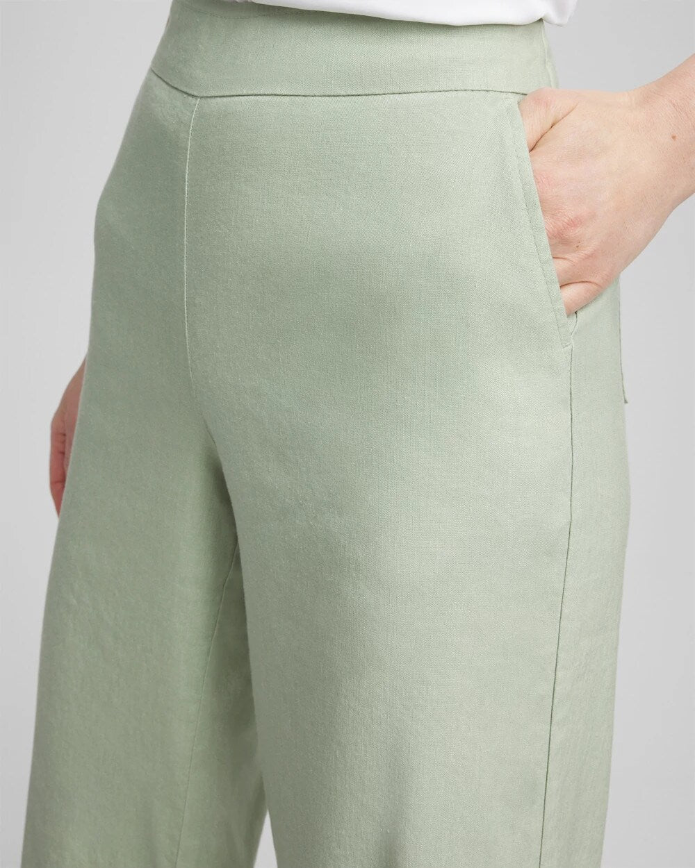 Chico's Linen Stretch Relaxed Pants MOROCCAN MINT