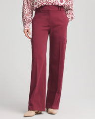 Chico's Sateen Cargo Pants BLACKCURRANT